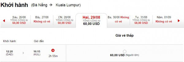 Vé máy bay đi Kuala Lumpur giá rẻ nhất tại TPHCM