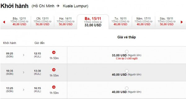 Vé máy bay đi Kuala Lumpur giá rẻ nhất tại TPHCM