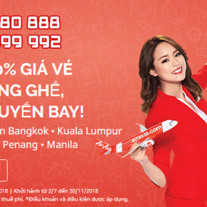AirAsia khuyến mãi giảm 20% giá vé toàn mạng bay