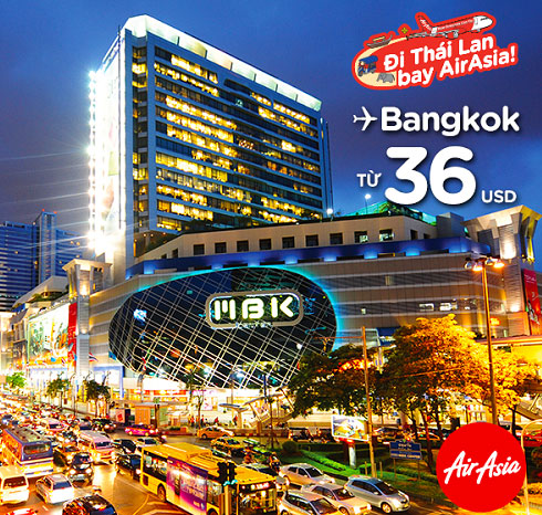 Air Asia khuyến mãi vé máy bay đi Thái Lan chỉ từ 36 USD