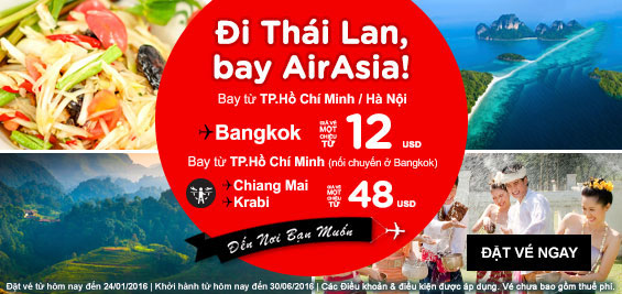 Du lịch năm mới cùng Air Asia giá rẻ chỉ 20 USD