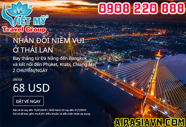 Air Asia khuyến mãi siêu khủng chỉ từ 36 USD