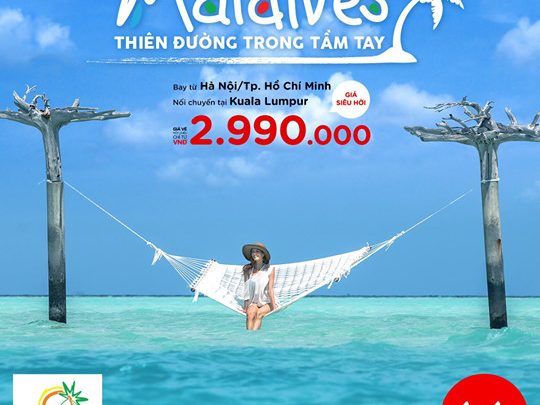 AirAsia khuyến mãi từ TP.HCM/ Hà Nội đến Maldives