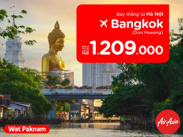 Mua ưu đãi vé máy bay đi Bangkok nhân ngày Mega Sale