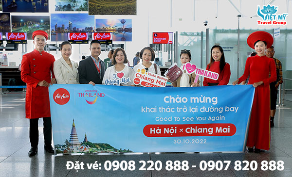 AirAsia khai thác trở lại đường bay Hà Nội – Chiang Mai