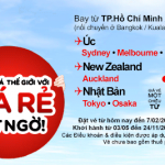 Thứ 2 săn vé Air Asia đi Kuala Lumpur, Johor Bahru, Bangkok 8 USD