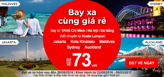 Khuyến mãi Air Asia đi Thái Lan giá rẻ chỉ từ 6 USD