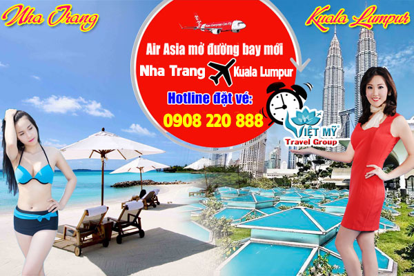 Air Asia khai thác đường bay thẳng Nha Trang đi Kuala Lumpur