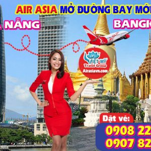 Air Air Asia mở đường bay mới Đà Nẵng đi Bangkok giá chỉ từ 10 USD