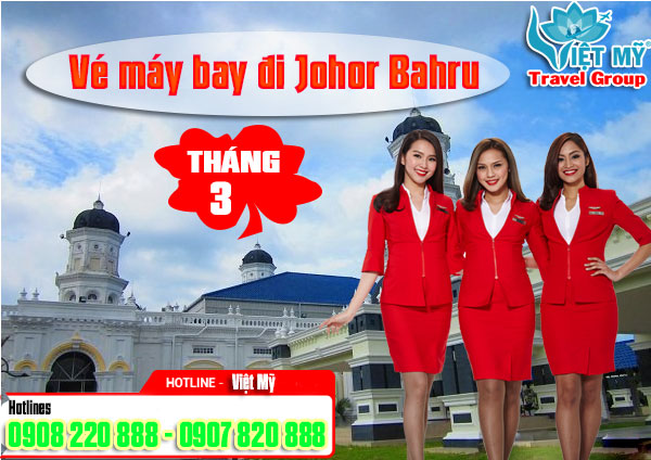 Giá vé máy bay đi Johor Bahru tháng 3