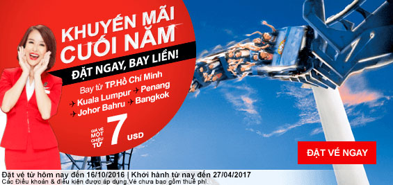 Cùng Air Asia du lịch Thái Lan Malaysia giá rẻ chỉ từ 6 USD