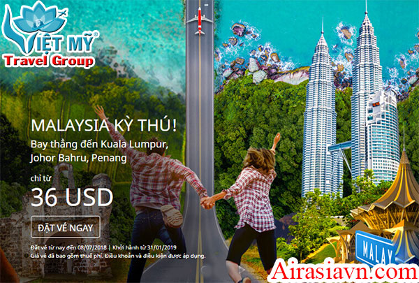 Du lịch Malaysia kỳ thú với mức giá chỉ từ 36 USD