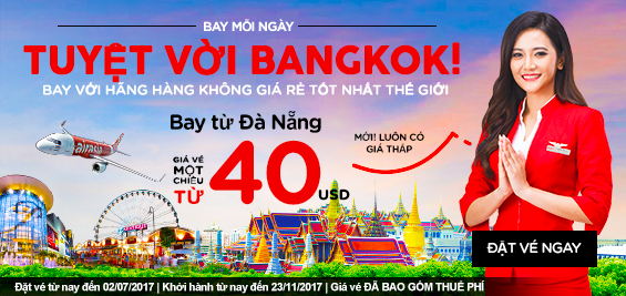 Săn vé rẻ Air Asia đầu tuần giá từ 36 USD