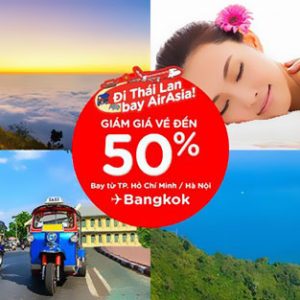 Giảm đến 50% giá vé máy bay đi Bangkok