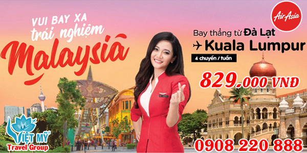 AirAsia khuyến mãi vé đi Kuala Lumpur chỉ từ 829K
