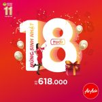 AirAsia khuyến mãi mừng sinh nhật lần thứ 18