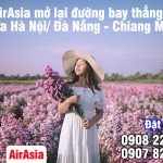 AirAsia mở lại đường bay thẳng Hà Nội/ Đà Nẵng – Chiang Mai