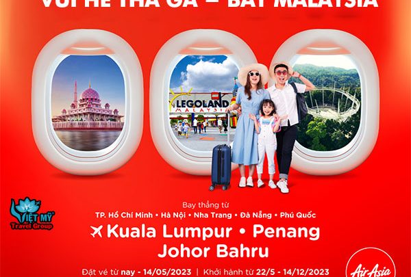 AirAsia ưu đãi vé Vui Hè thả ga bay Malaysia