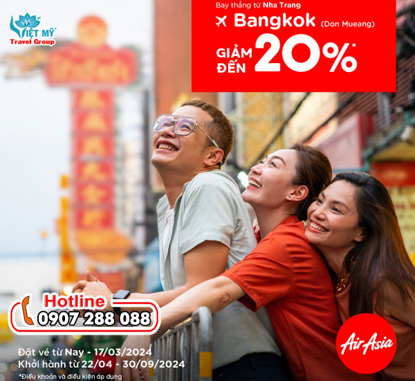 Chương trình giảm 20% giá vé máy bay đi Thái vui ghê